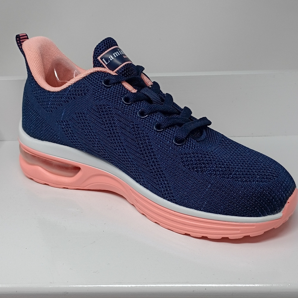 Women's Navy and Pink Sneakers - Picture 4 of 12